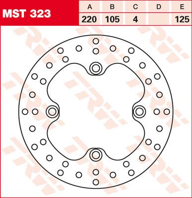 Trw MST323 kerek fix fékrotor 220-250mm Féktárcsa és alkatrészei 0