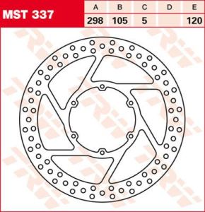 Trw MST337 kerek fix fékrotor 250-299mm Féktárcsa és alkatrészei