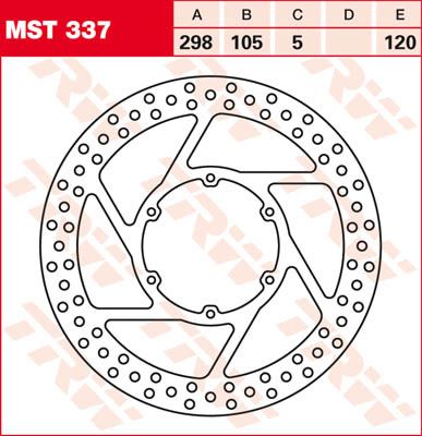 Trw MST337 kerek fix fékrotor 250-299mm Féktárcsa és alkatrészei 0