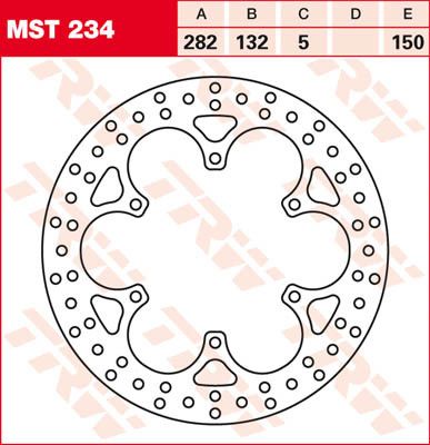 Trw MST234 kerek fix fékrotor 250-299mm Féktárcsa és alkatrészei 0