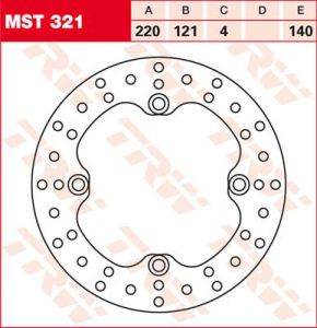 Trw MST321 kerek fix fékrotor 220-250mm Féktárcsa és alkatrészei