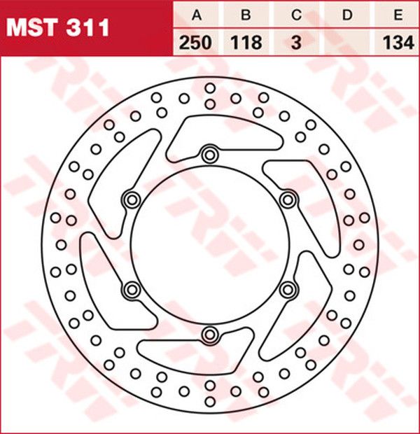 Trw MST311 kerek fix fékrotor 250-299mm Féktárcsa és alkatrészei 0
