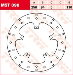 Trw MST398 kerek fix fékrotor 250-299mm Féktárcsa és alkatrészei