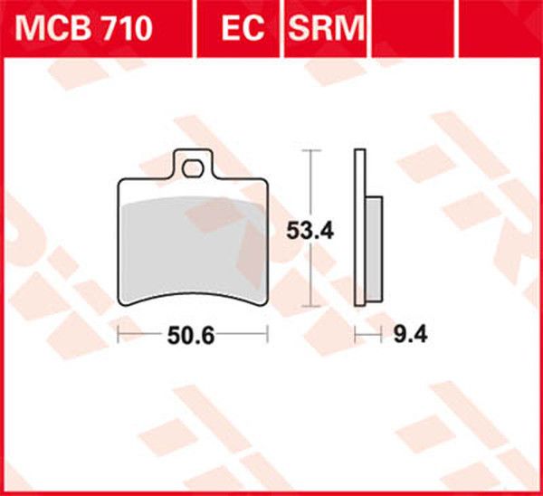 Trw MCB710 minden körben kerámia fékbetét Fékbetét 0
