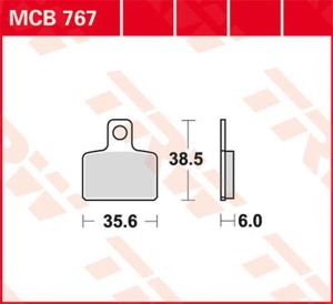 Trw MCB767 kerek kerámia fékbetétek Fékbetét