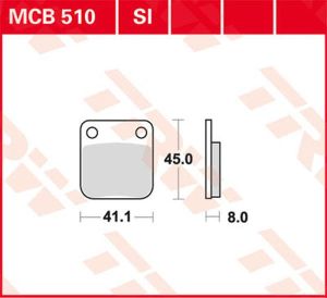 Trw MCB510SI SI sorozatú tekervényes terepfékbetétek Fékbetét
