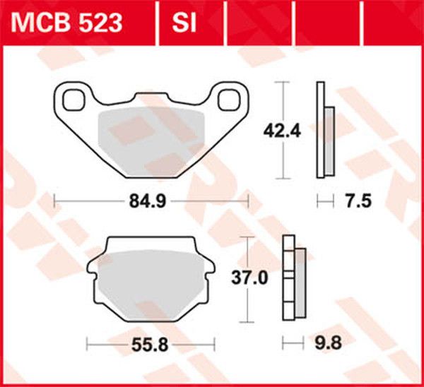 Trw MCB523SI SI sorozat Sindered off-road fékbetétek Fékbetét 0