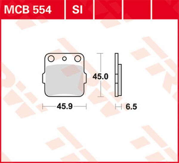 Trw MCB554SI SI sorozatú tekervényes terepfékbetétek Fékbetét 0