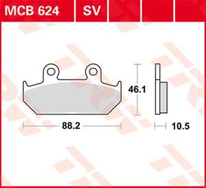 Trw MCB624SV SV sorozat Sindered fékbetétek Fékbetét