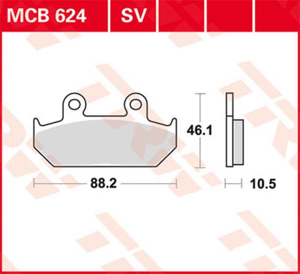 Trw MCB624SV SV sorozat Sindered fékbetétek Fékbetét 0