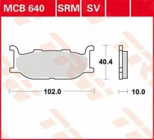 Trw MCB640SV SV sorozat Sindered fékbetétek Fékbetét 1