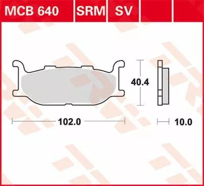 Trw MCB640SV SV sorozat Sindered fékbetétek Fékbetét 1