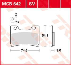 Trw MCB642SV SV sorozat Sindered fékbetétek Fékbetét