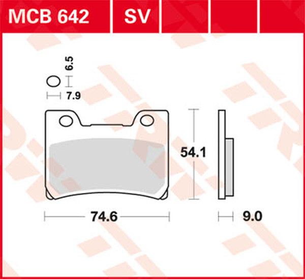 Trw MCB642SV SV sorozat Sindered fékbetétek Fékbetét 0