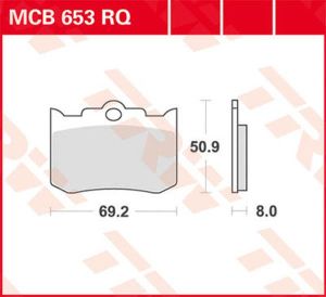 Trw MCB653RQ RQ sorozatú organikus sportfékbetétek Fékbetét