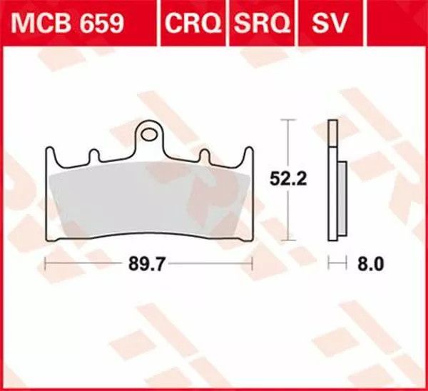 Trw MCB659CRQ CRQ sorozatú Carbon Race fékbetétek Fékbetét 0