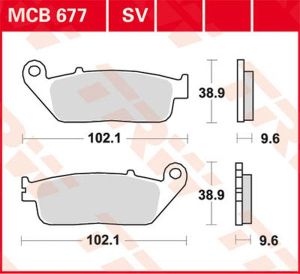 Trw MCB677SV SV sorozat Sindered fékbetétek Fékbetét