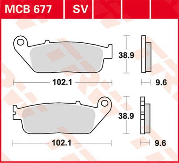 Trw MCB677SV SV sorozat Sindered fékbetétek Fékbetét 0