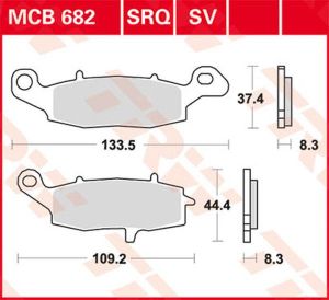 Trw MCB682SV SV sorozat Sindered fékbetétek Fékbetét