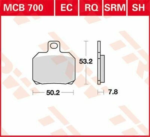 Trw MCB700RQ RQ sorozatú organikus sportfékbetétek Fékbetét 0