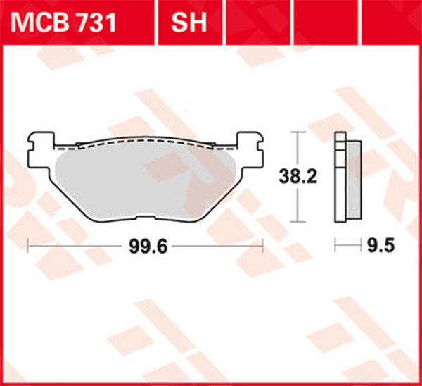 Trw MCB731SH SH sorozat Sindered hátsó fékbetétek Fékbetét 0