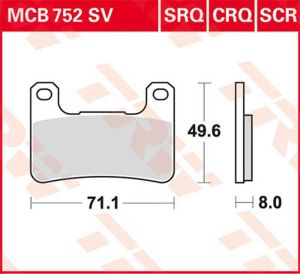 Trw MCB752CRQ CRQ sorozatú Carbon Race fékbetétek Fékbetét