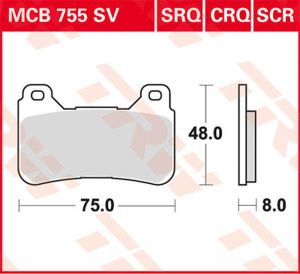 Trw MCB755CRQ CRQ sorozatú Carbon Race fékbetétek Fékbetét