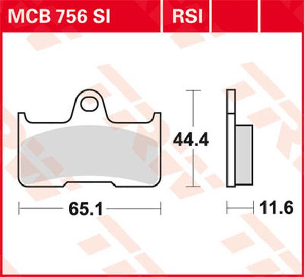 Trw MCB756SI SI sorozatú tekervényes terepfékbetétek Fékbetét 0