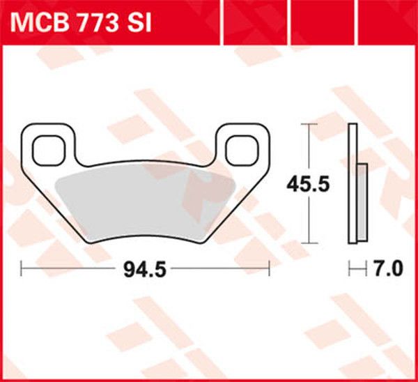 Trw MCB773SI SI sorozatú tekervényes terepfékbetétek Fékbetét 0
