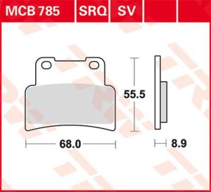 Trw MCB785SV SV sorozat Sindered fékbetétek Fékbetét