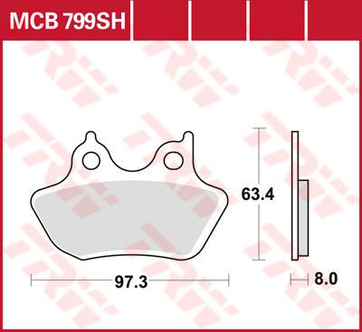 Trw MCB799SH SH sorozat Sindered hátsó fékbetétek Fékbetét 0