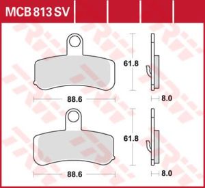 Trw MCB813SV SV sorozat Sindered fékbetétek Fékbetét