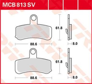 Trw MCB813SV SV sorozat Sindered fékbetétek Fékbetét 1