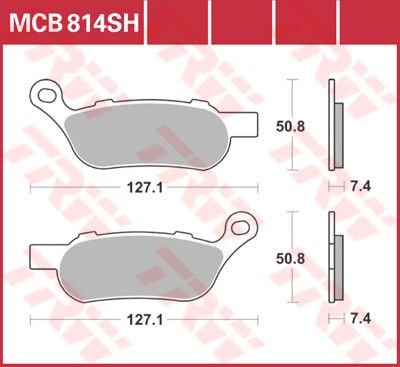 Trw MCB814SH SH sorozat Sindered hátsó fékbetétek Fékbetét 0