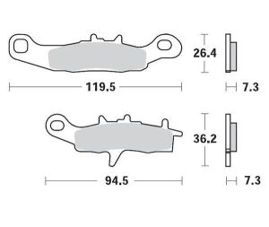 Moto-master 093912 Racing GP SinderPRO Offroad fékbetétek Fékbetét