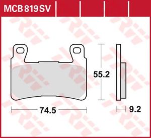 Trw MCB819SV SV sorozat Sindered fékbetétek Fékbetét