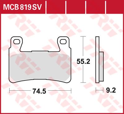 Trw MCB819SV SV sorozat Sindered fékbetétek Fékbetét 0