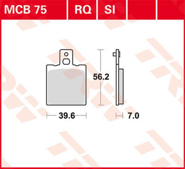 Trw MCB75RQ RQ sorozatú organikus sportfékbetétek Fékbetét 0