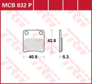 Trw MCB832P Univerzális kerámia fékbetétek Fékbetét