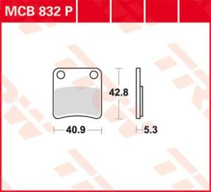 Trw MCB832P Univerzális kerámia fékbetétek Fékbetét 1