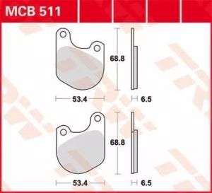 Trw MCB511 All Round kerámia fékbetétek Fékbetét 1