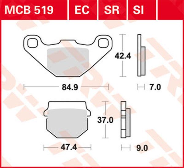 Trw MCB519 All Round kerámia fékbetétek Fékbetét 0