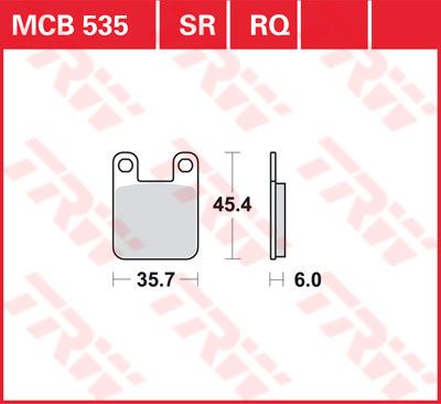 Trw MCB535 minden körben kerámia fékbetét Fékbetét 0