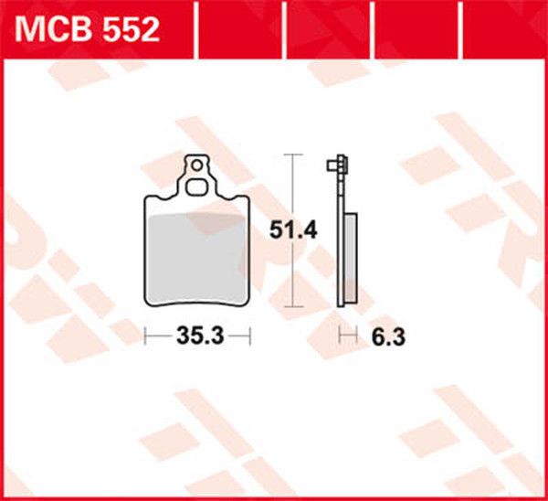 Trw MCB552 minden körben kerámia fékbetét Fékbetét 0