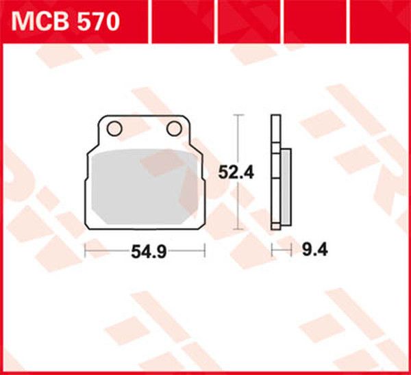 Trw MCB570 minden körben kerámia fékbetét Fékbetét 0