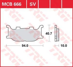 Trw MCB666 minden körben kerámia fékbetét Fékbetét