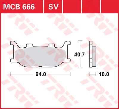 Trw MCB666 minden körben kerámia fékbetét Fékbetét 0