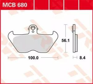 Trw MCB680 Organic Allround fékbetét Fékbetét