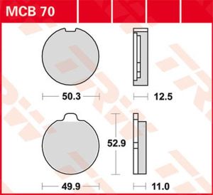 Trw MCB70 minden körben kerámia fékbetét Fékbetét
