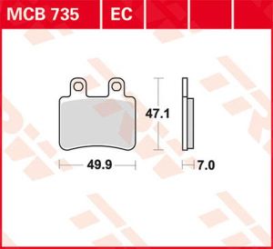 Trw MCB735 minden körben kerámia fékbetét Fékbetét
